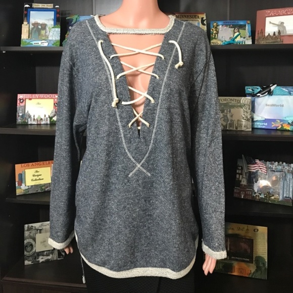 Navy Blue Speckled Choker Sweater - Picture 6 of 8